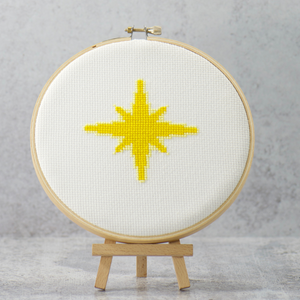 simple modern christmas star cross stitch pattern available as a pdf download