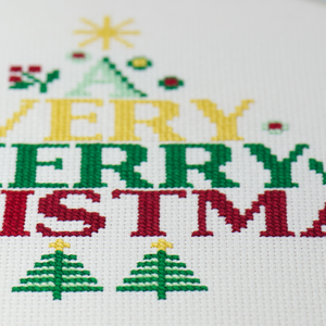 simple christmas tree  for beginner stitcher in cross stitch kit