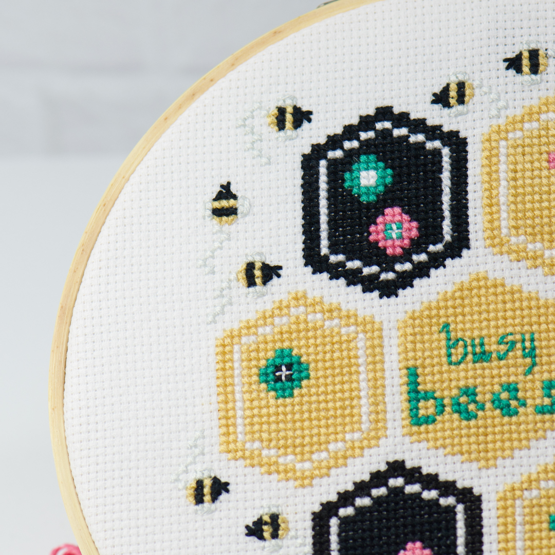 swarming bees cross stitch DIY complete kit