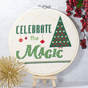 christmas celebrate the magic counted cross stitch pattern pdf instant digital download