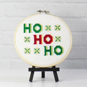 christmas saying ho ho ho santa clause counted cross stitch digital pattern