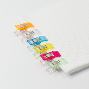 colorful mini clips for cross stitch fabric and craft projects