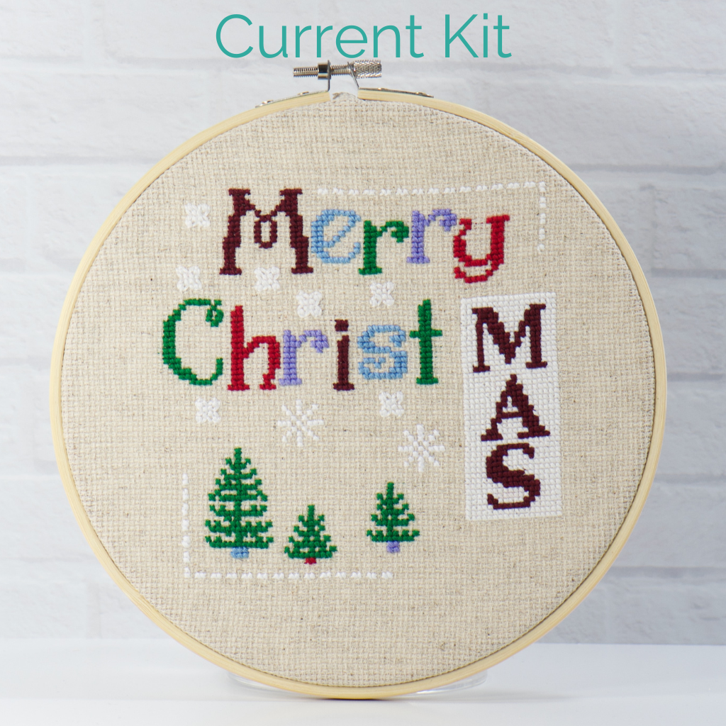 merry christmas trees counted cross stitch for holiday crafting