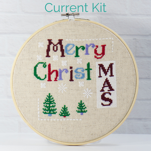 merry christmas trees counted cross stitch for holiday crafting