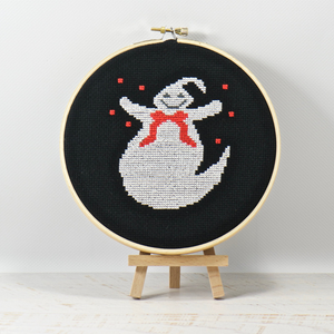 halloween cross stitch PDF pattern for beginner friendly crafter in counted embroidery