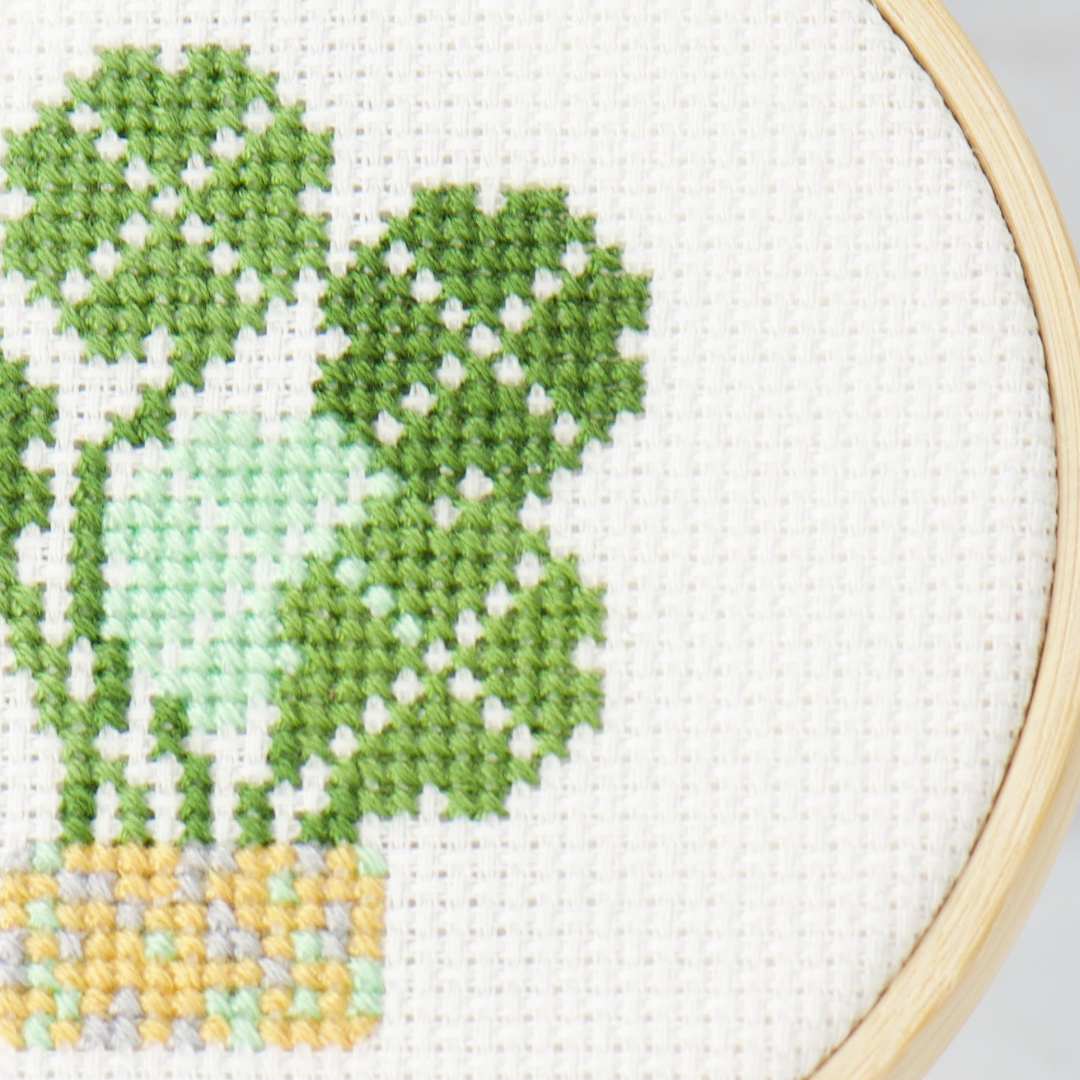 simple for beginner shamrock tree cross stitch kit