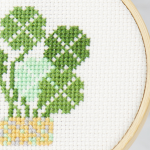 simple for beginner shamrock tree cross stitch kit