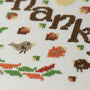 cross stitch song bird on autumn complete kit for beginner friendly pattern