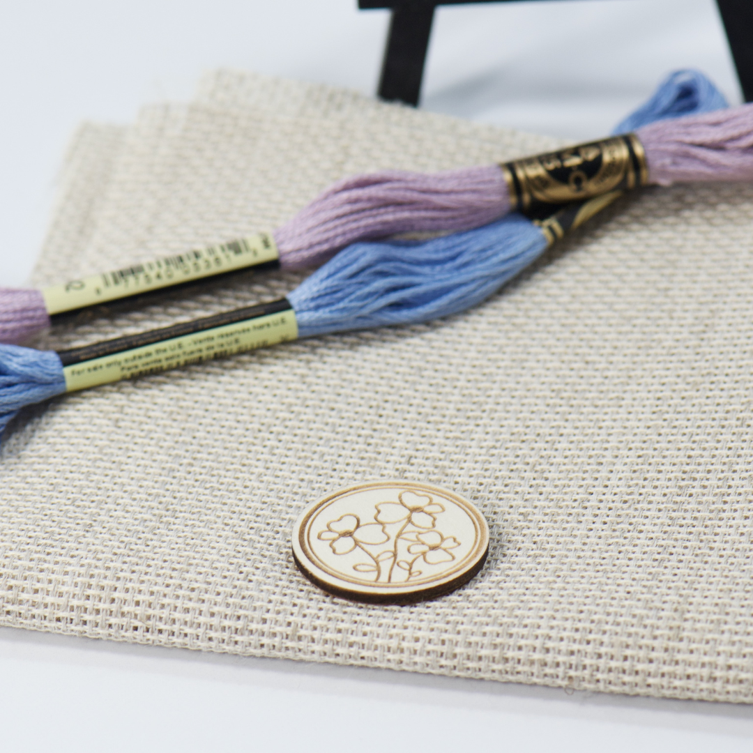 Wood Magnetic Needle Minder - Floral Trio