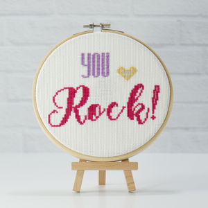 beginner modern counted cross stitch digital pattern with positive words