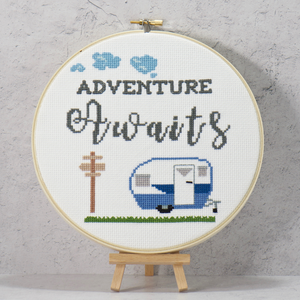 adventure awaits counted cross stitch complete kit