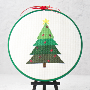 christmas tree cross stitch pattern kit for diy decor