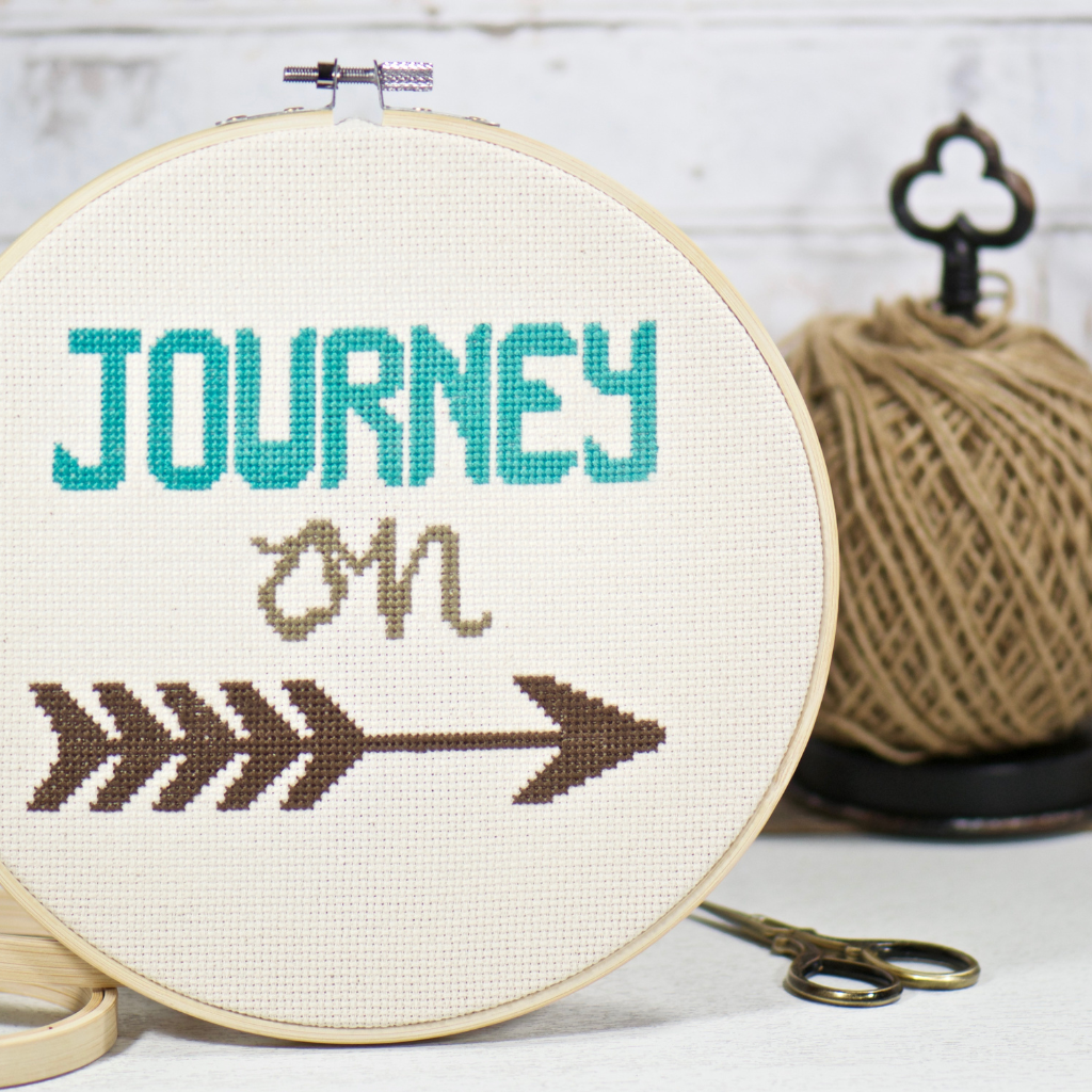 journey on arrow inspirational counted cross stitch kit