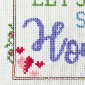 let's stay home pandemic modern counted cross stitch kit