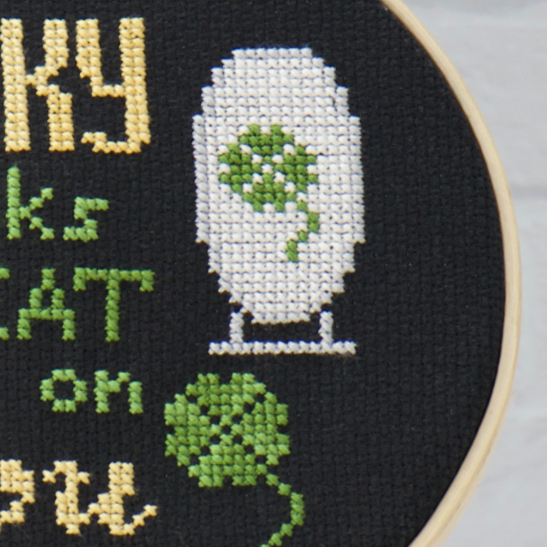 lucky looks great on you counted modern cross stitch kit