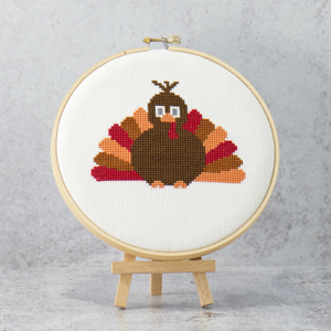 thanksgiving turkey cross stitch instant digital pdf download pattern
